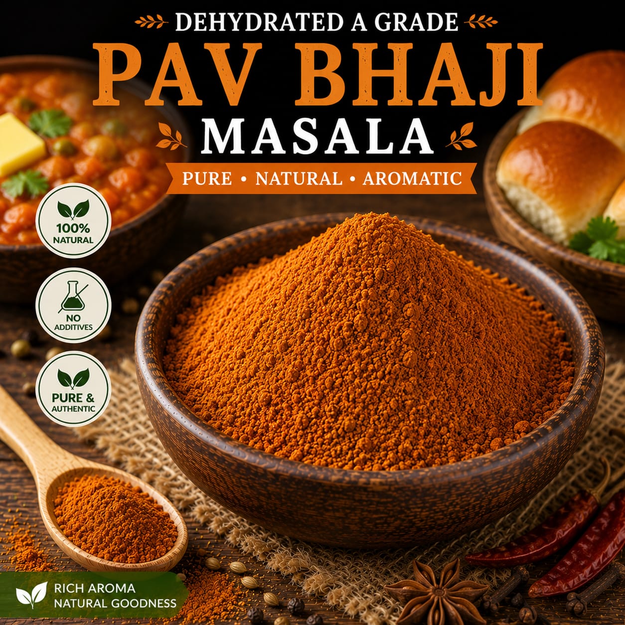 Dehydrated A-Grade Pav Bhaji Masala