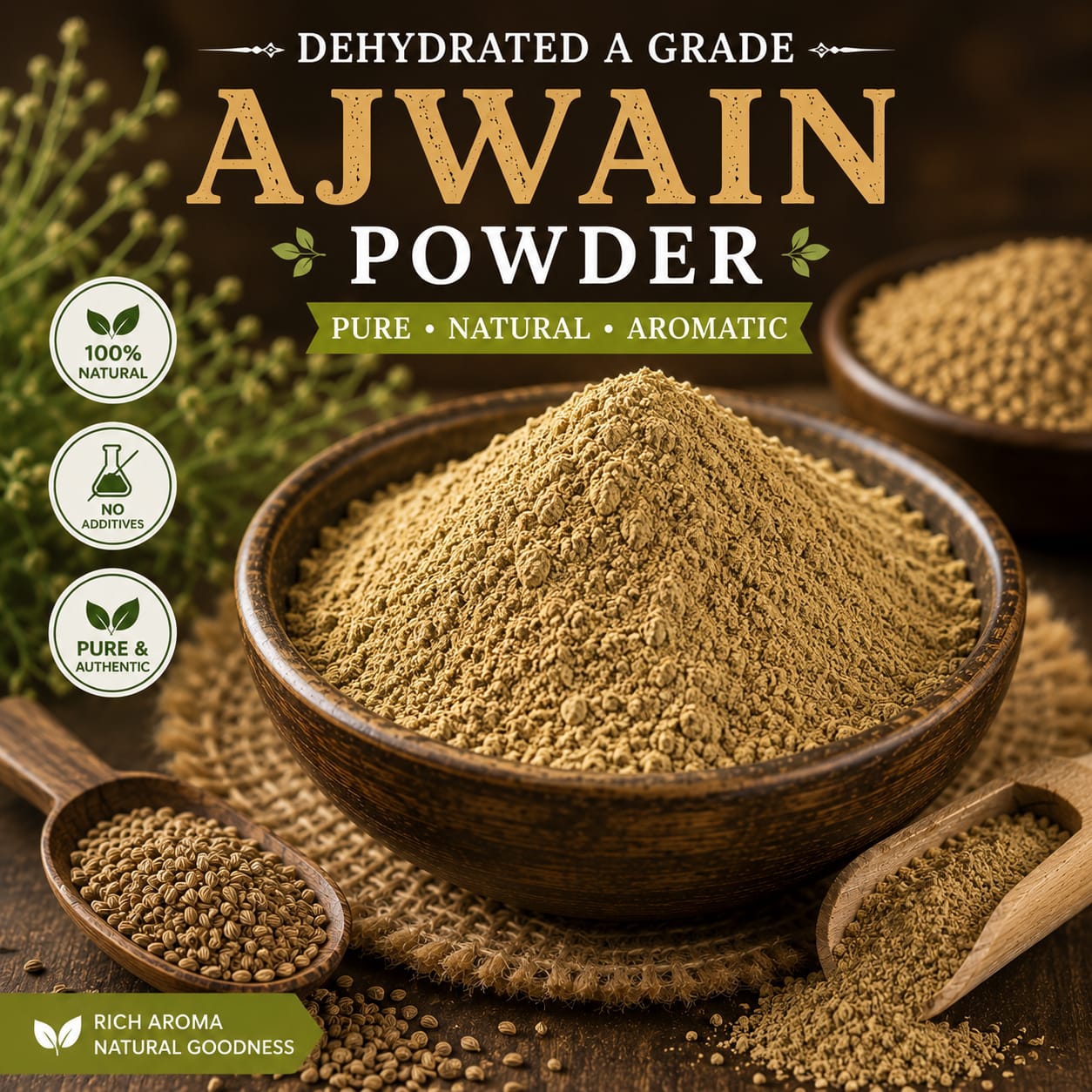 Dehydrated A-Grade Ajwain Powder