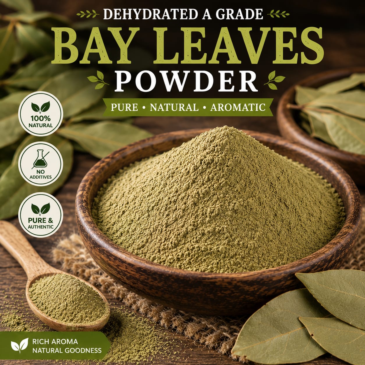 Dehydrated A-Grade Bay Leaves Powder