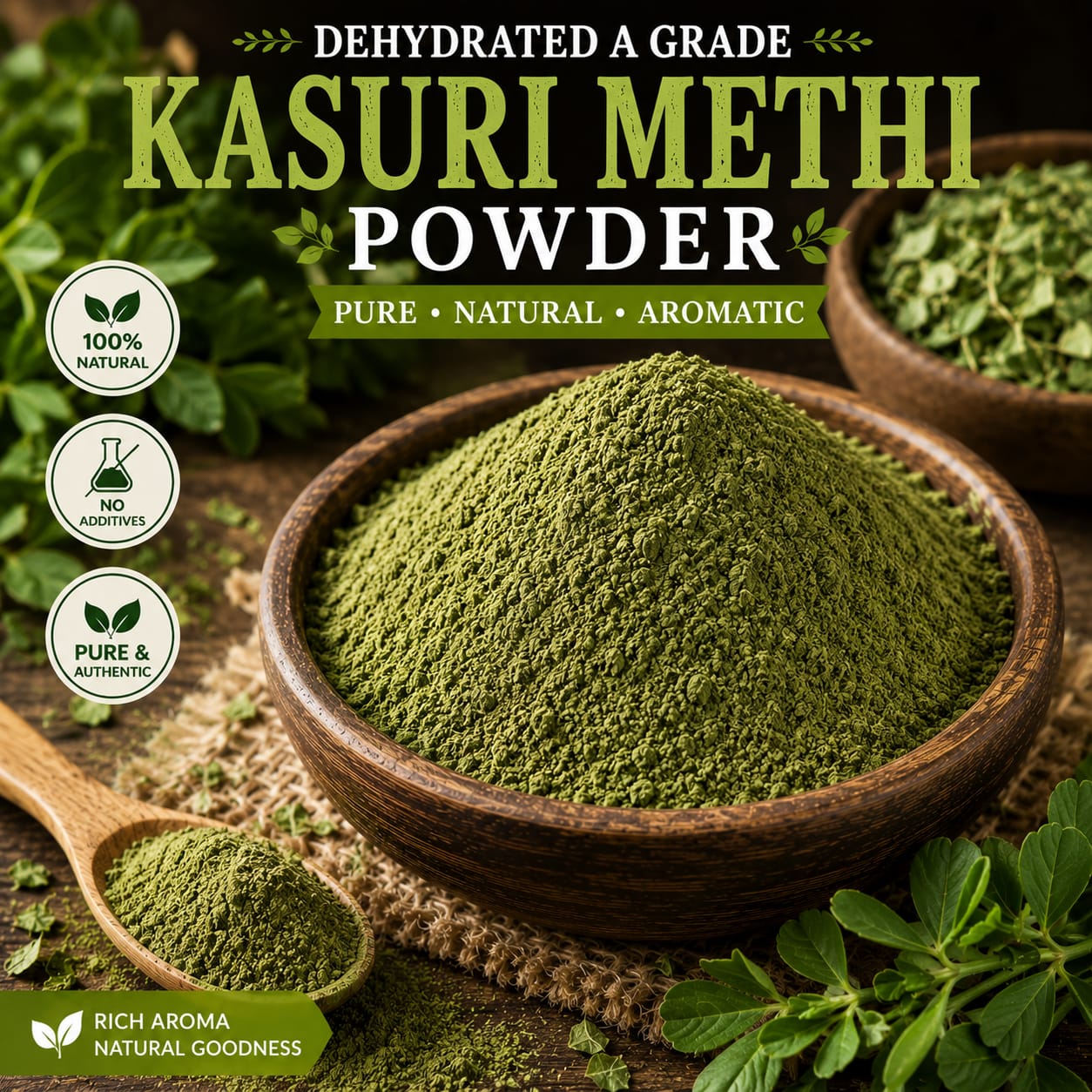 Dehydrated A-Grade Kasuri Methi Powder