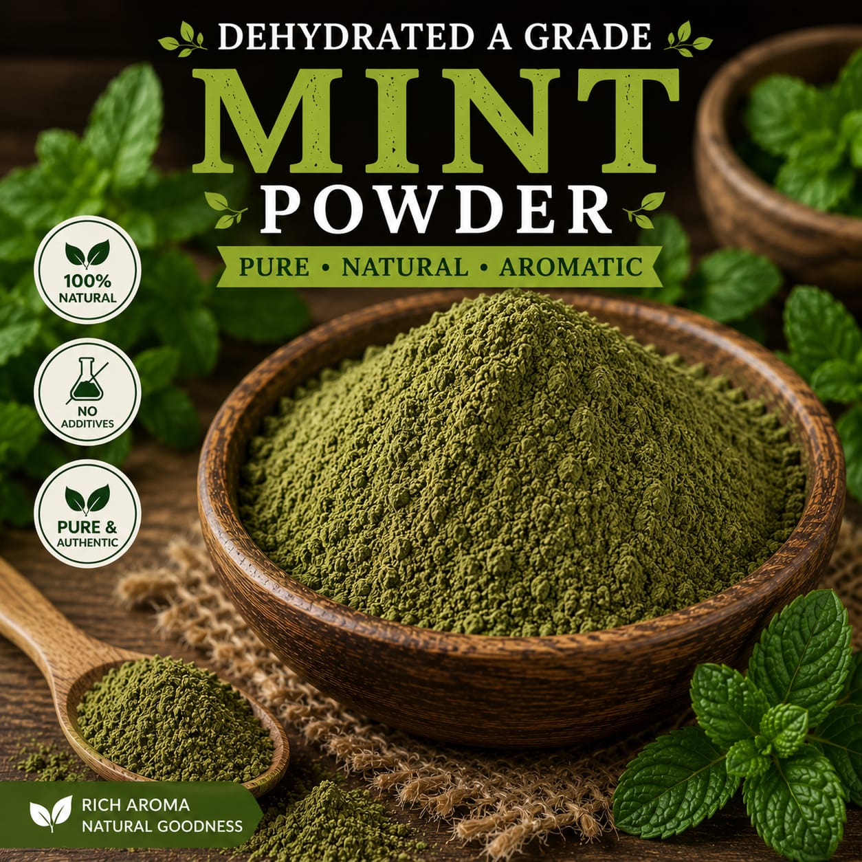 Dehydrated A-Grade Mint Powder
